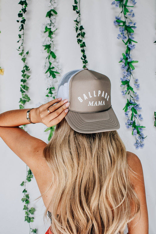 Trucker Hat - Ballpark Mama in Tan