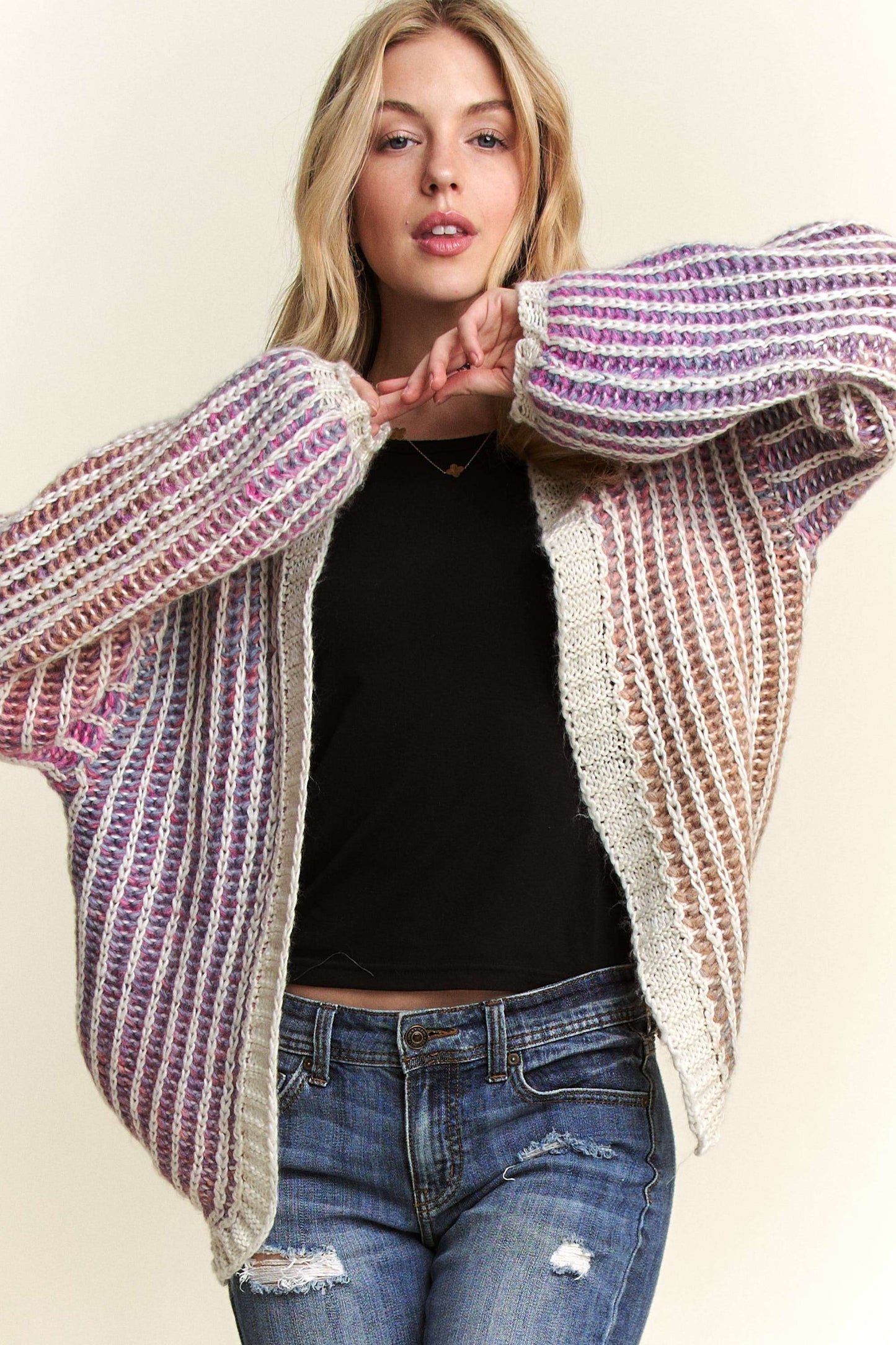 Ombré Sweater Cardigan