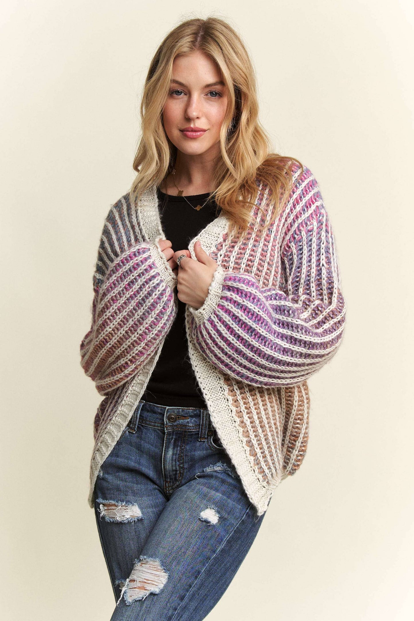 Ombré Sweater Cardigan