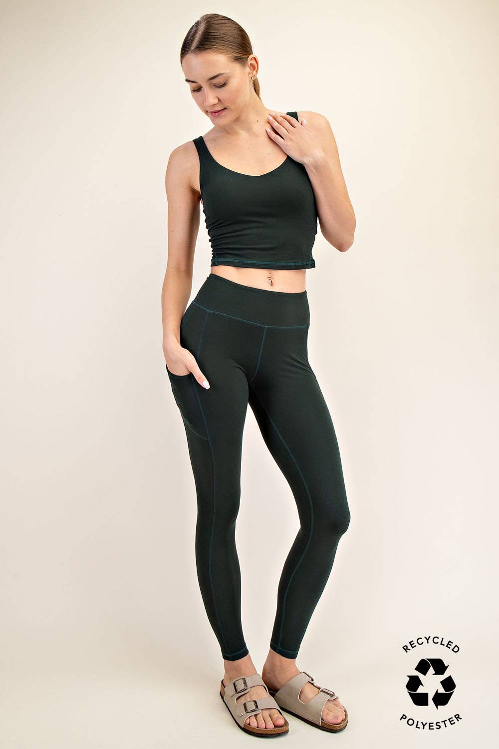 Basic Butter Soft Full Length Leggings in Black