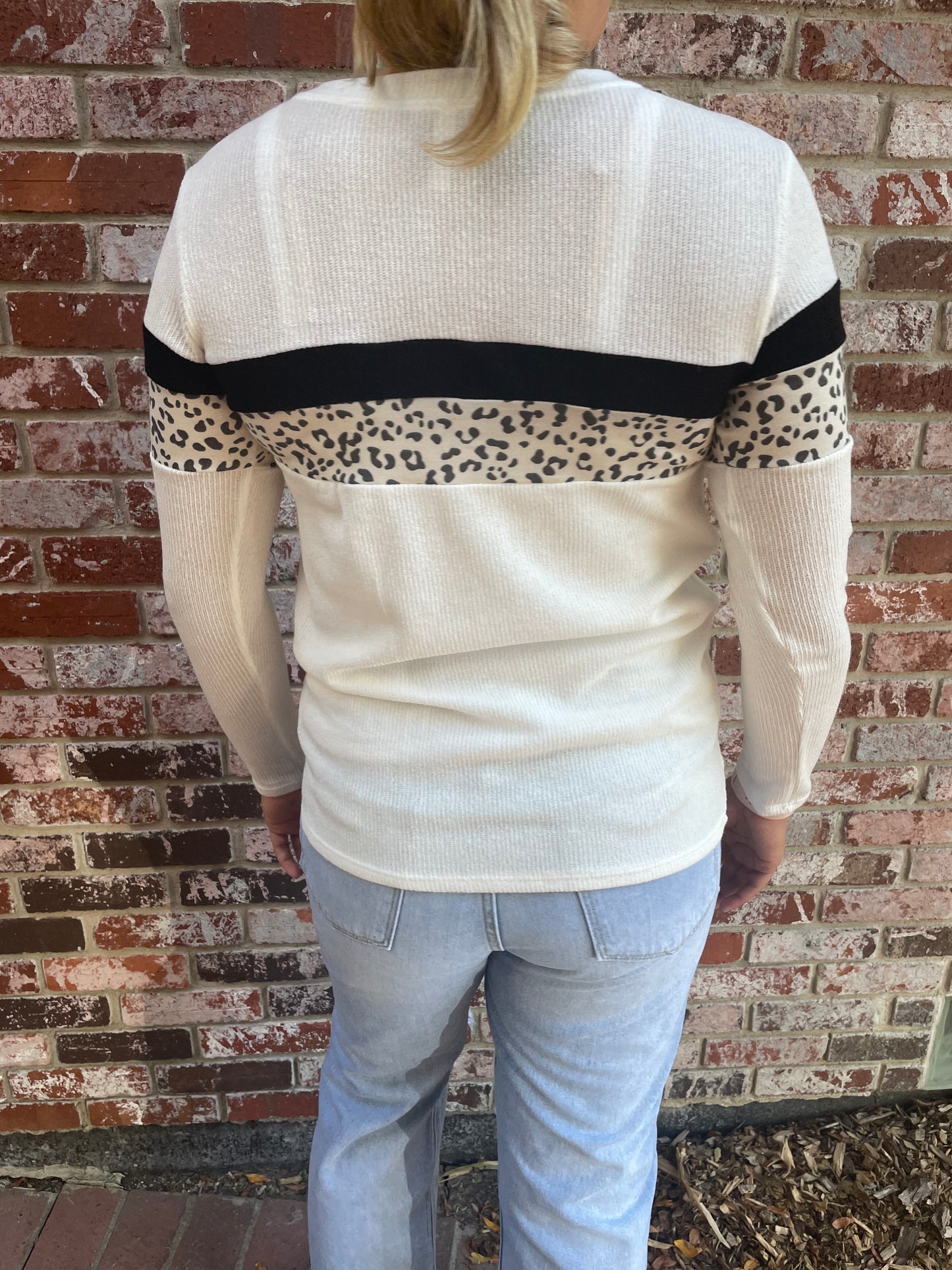 Leopard Tunic Top in White