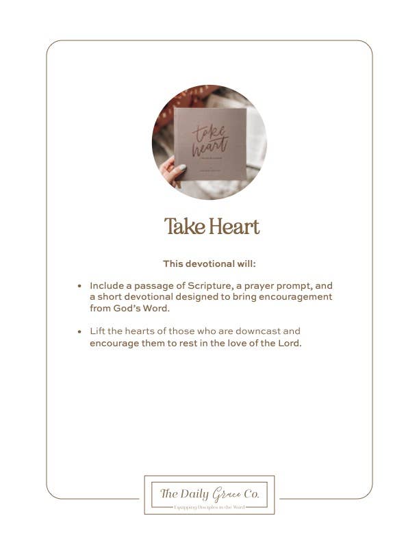 Take Heart - A 90 Day Devotional