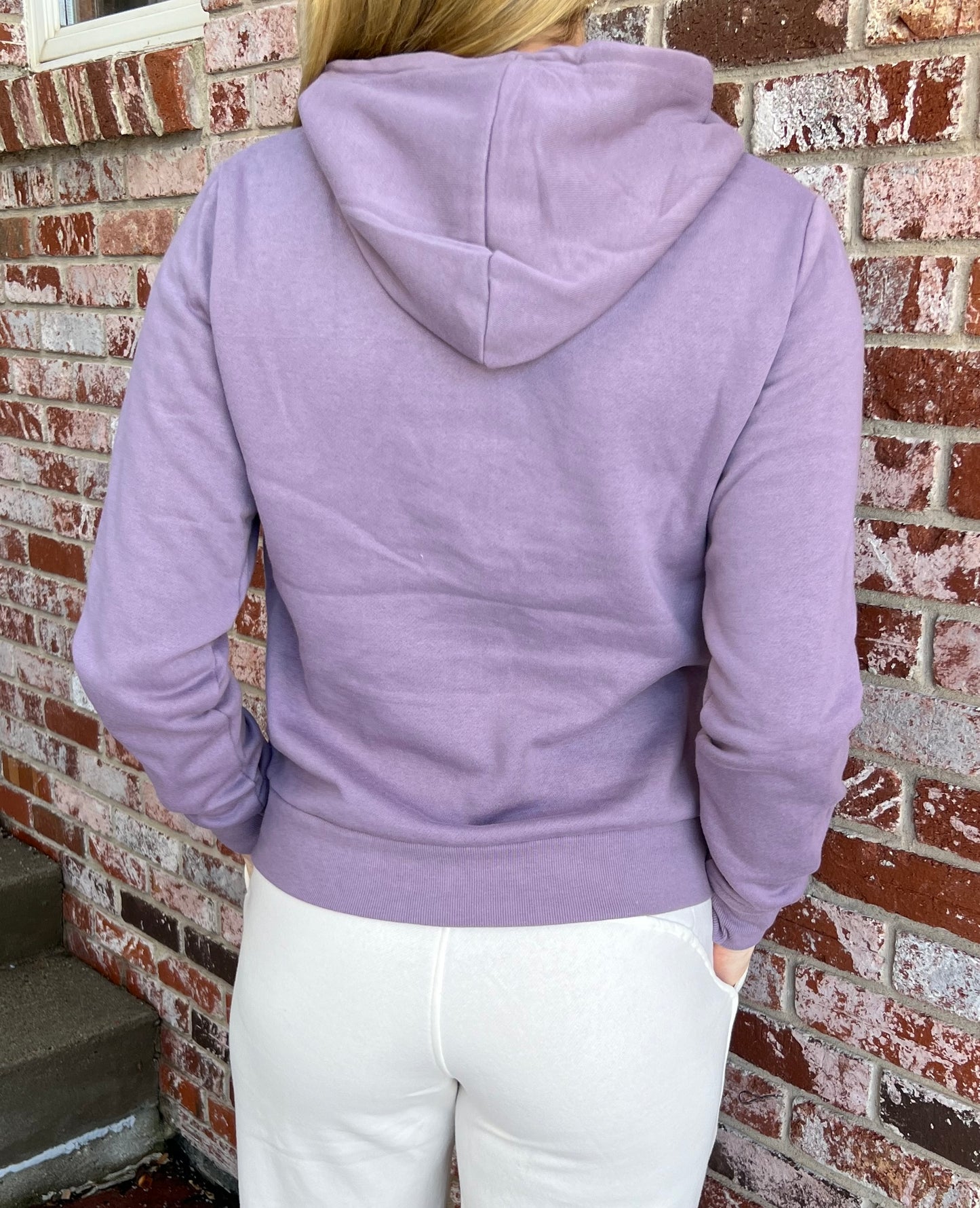 Fleece Lined Hoodie in Dusty Purple