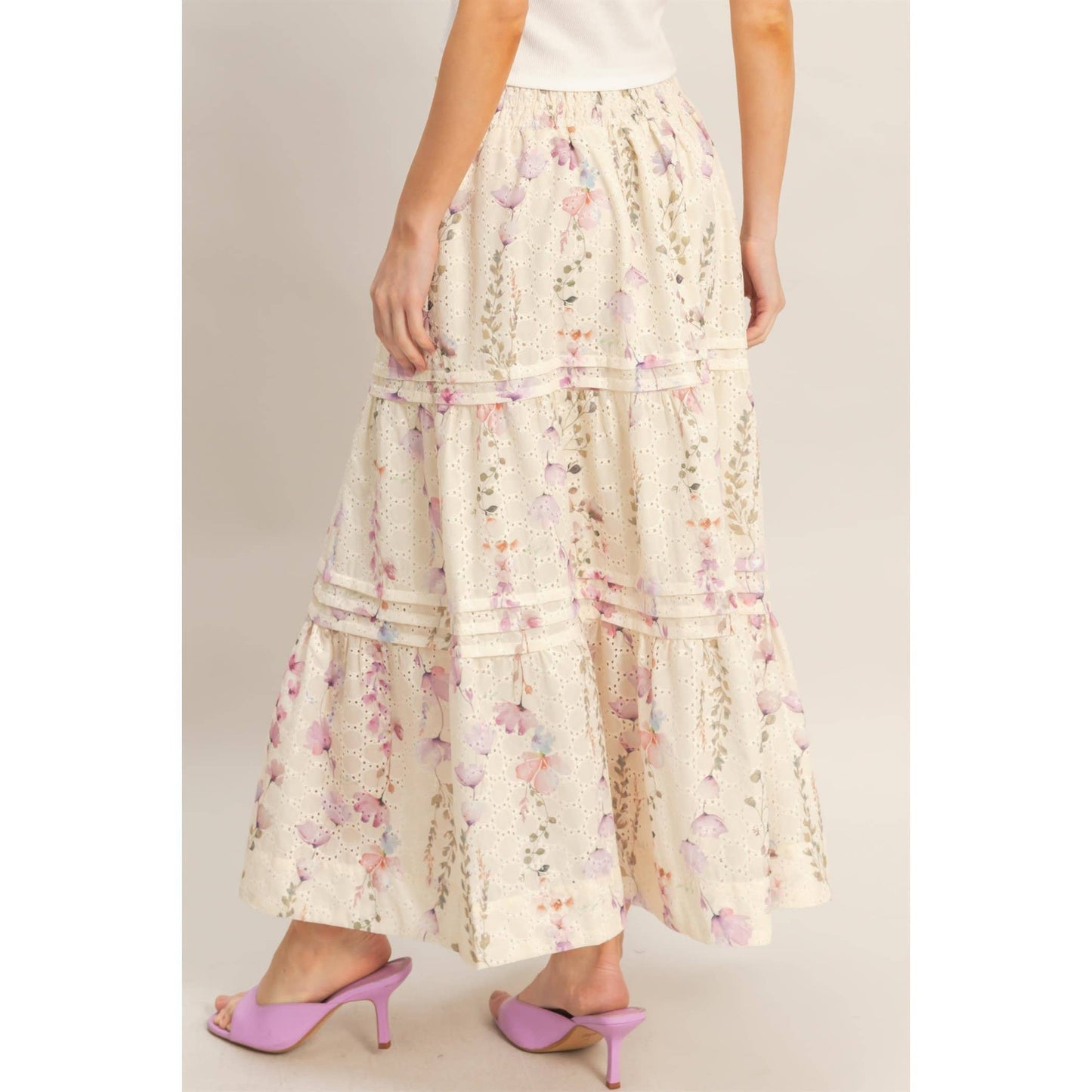 Floral Smocked Skirt