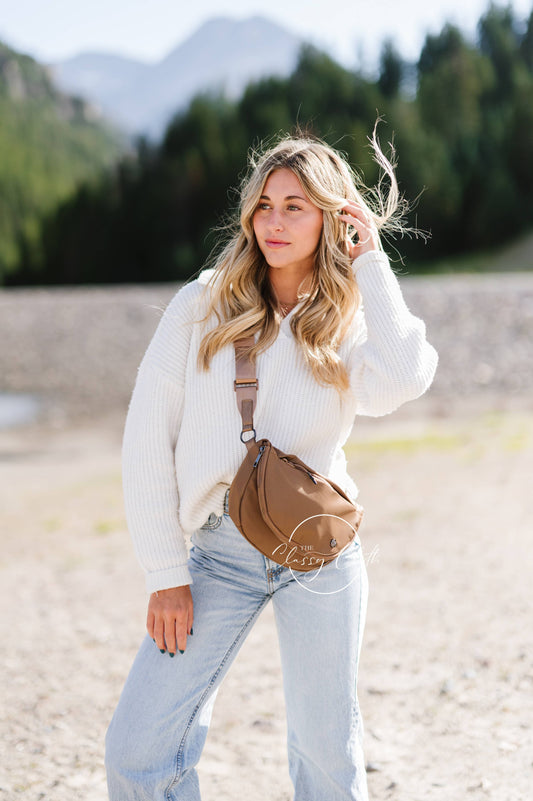 Margot Moon Belt Bag in Mocha