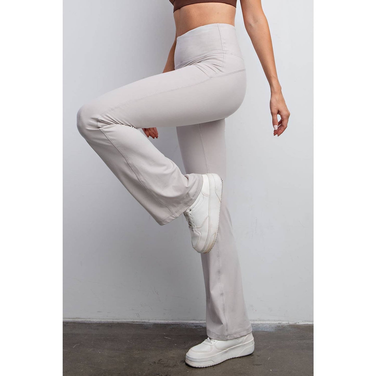 Flared Yoga Pants in Chrome