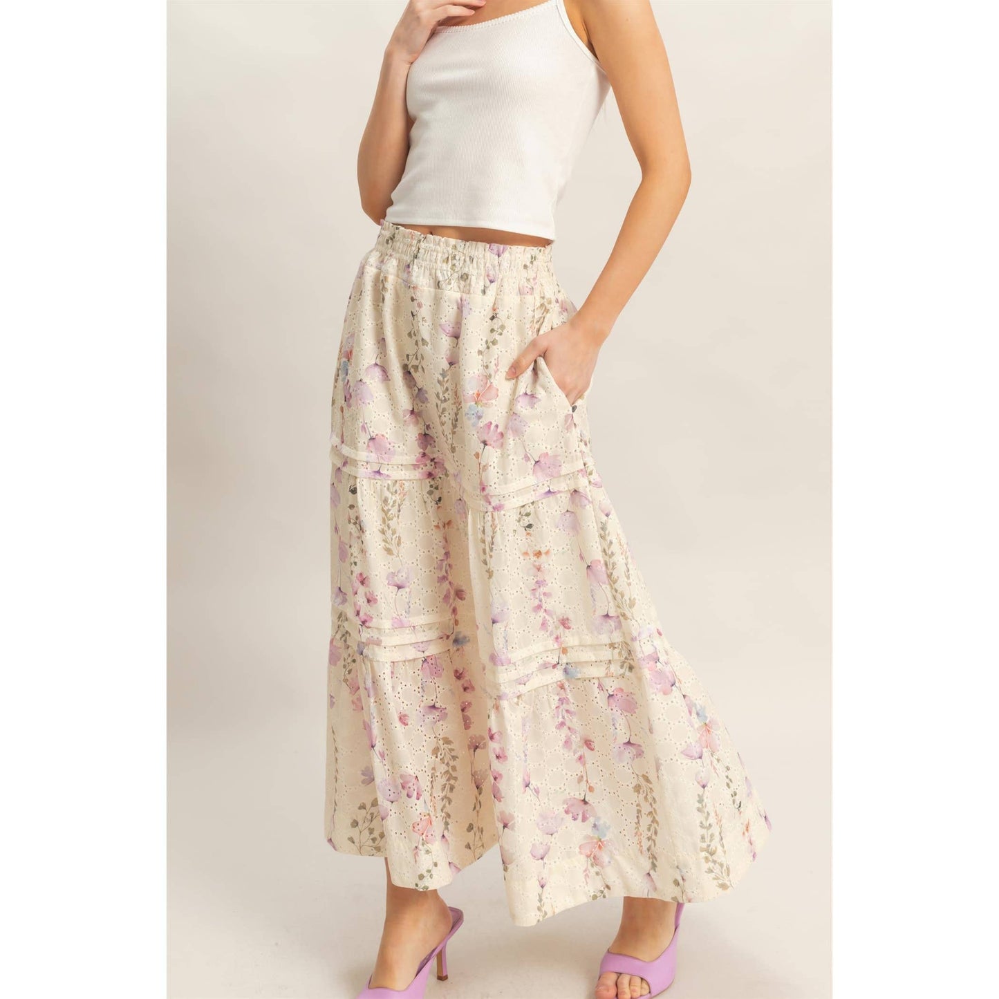 Floral Smocked Skirt