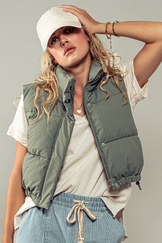 Haven Puffer Vest in Olive