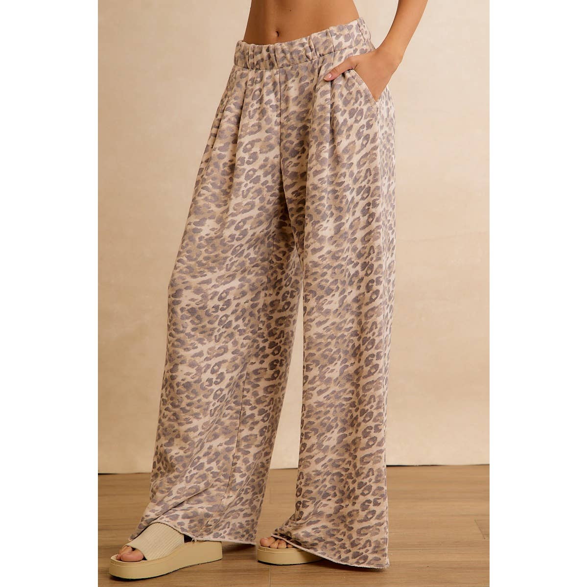 Wide Leg Leopard Pants