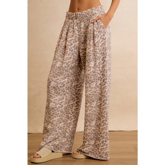 Wide Leg Leopard Pants