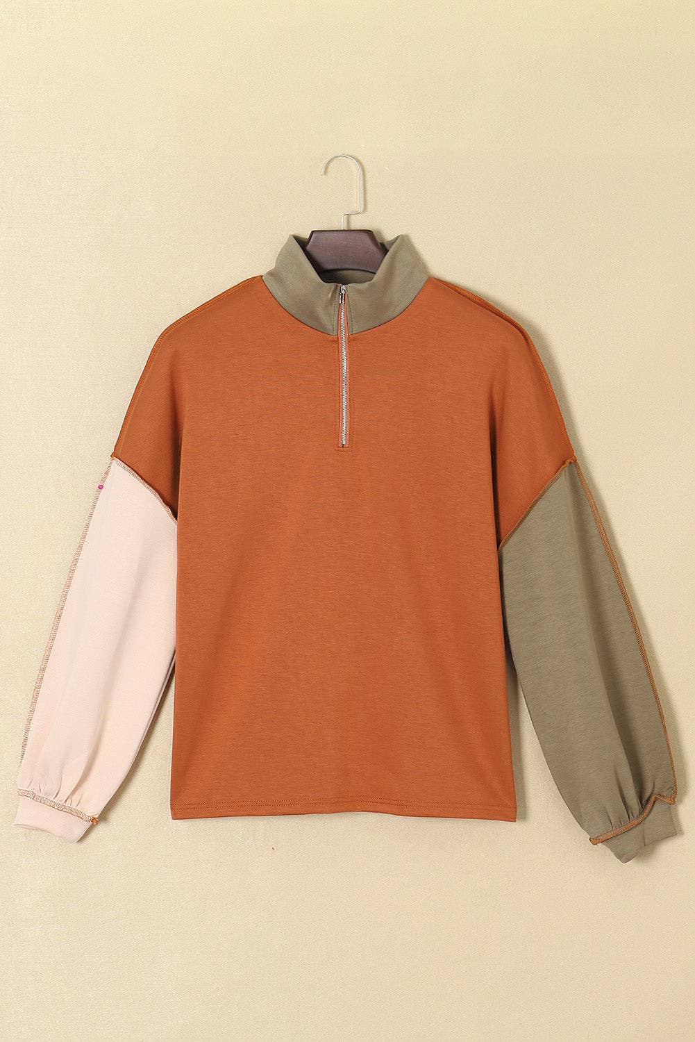 Quarter Zip Color Block