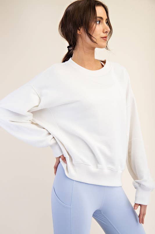 French Terry Pullover in Off White