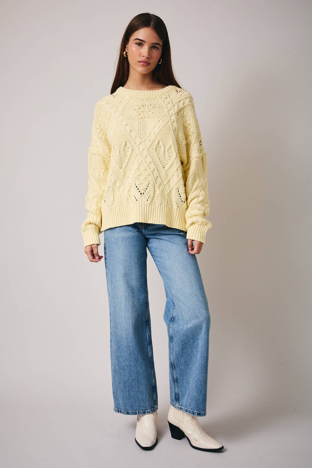 Textured Sweater in Butter Yellow
