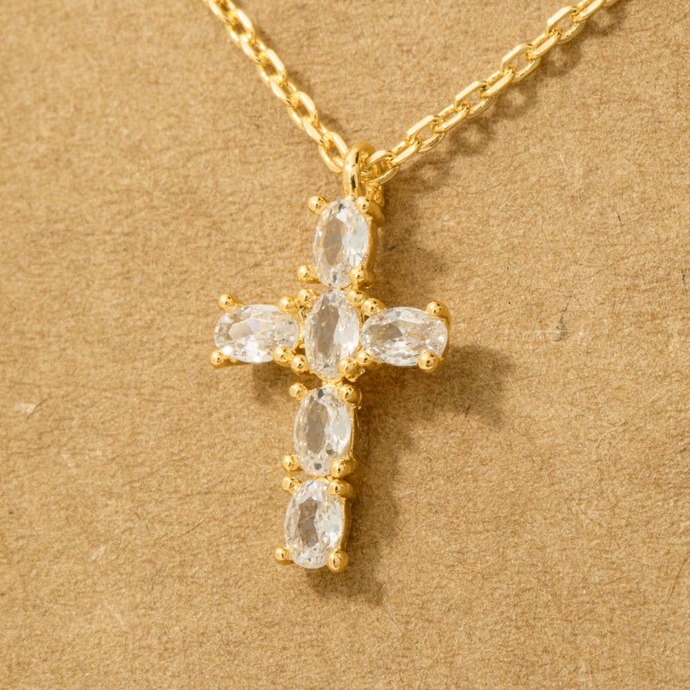 Cross Pendant Necklace in Gold