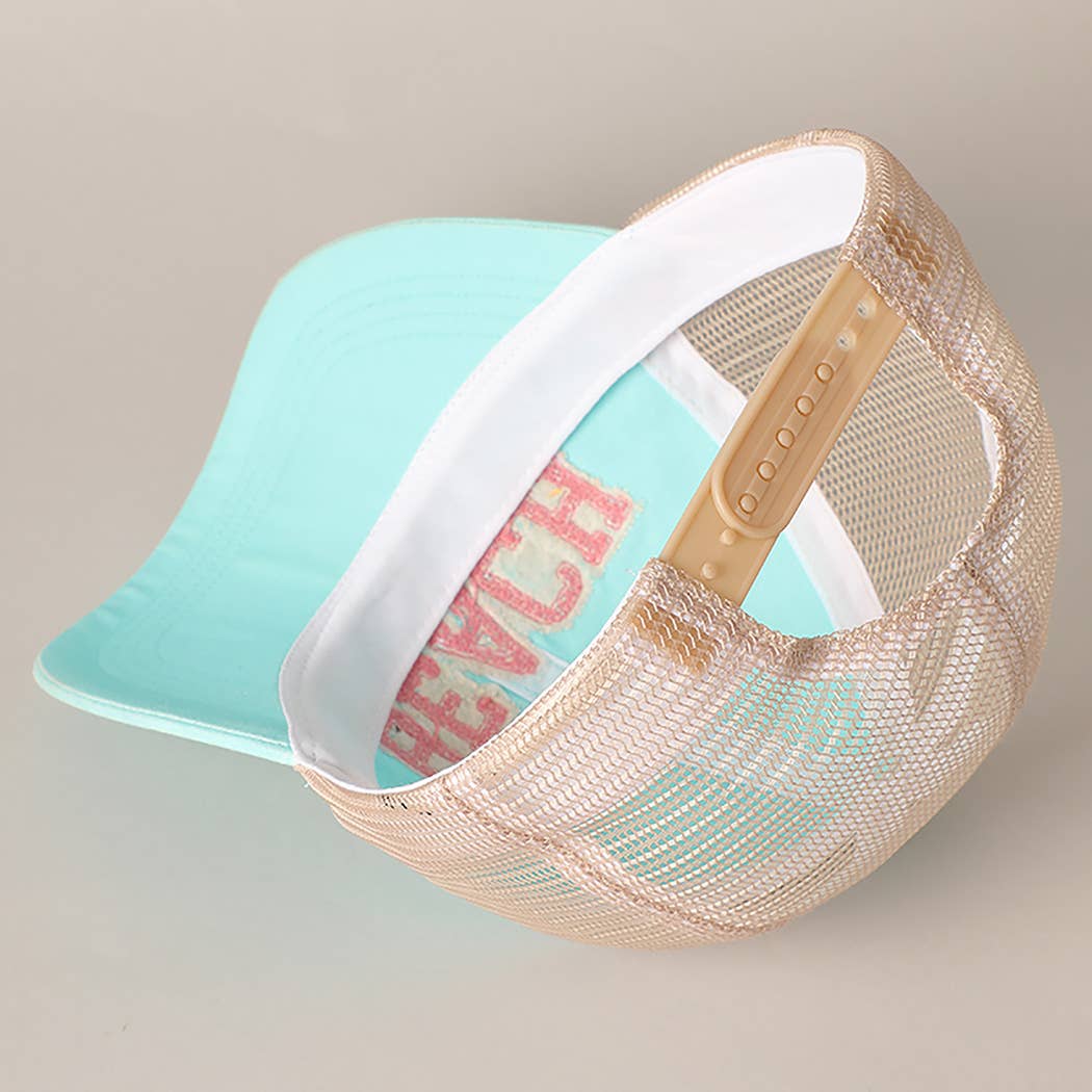 BEACH Ball Cap in Mint