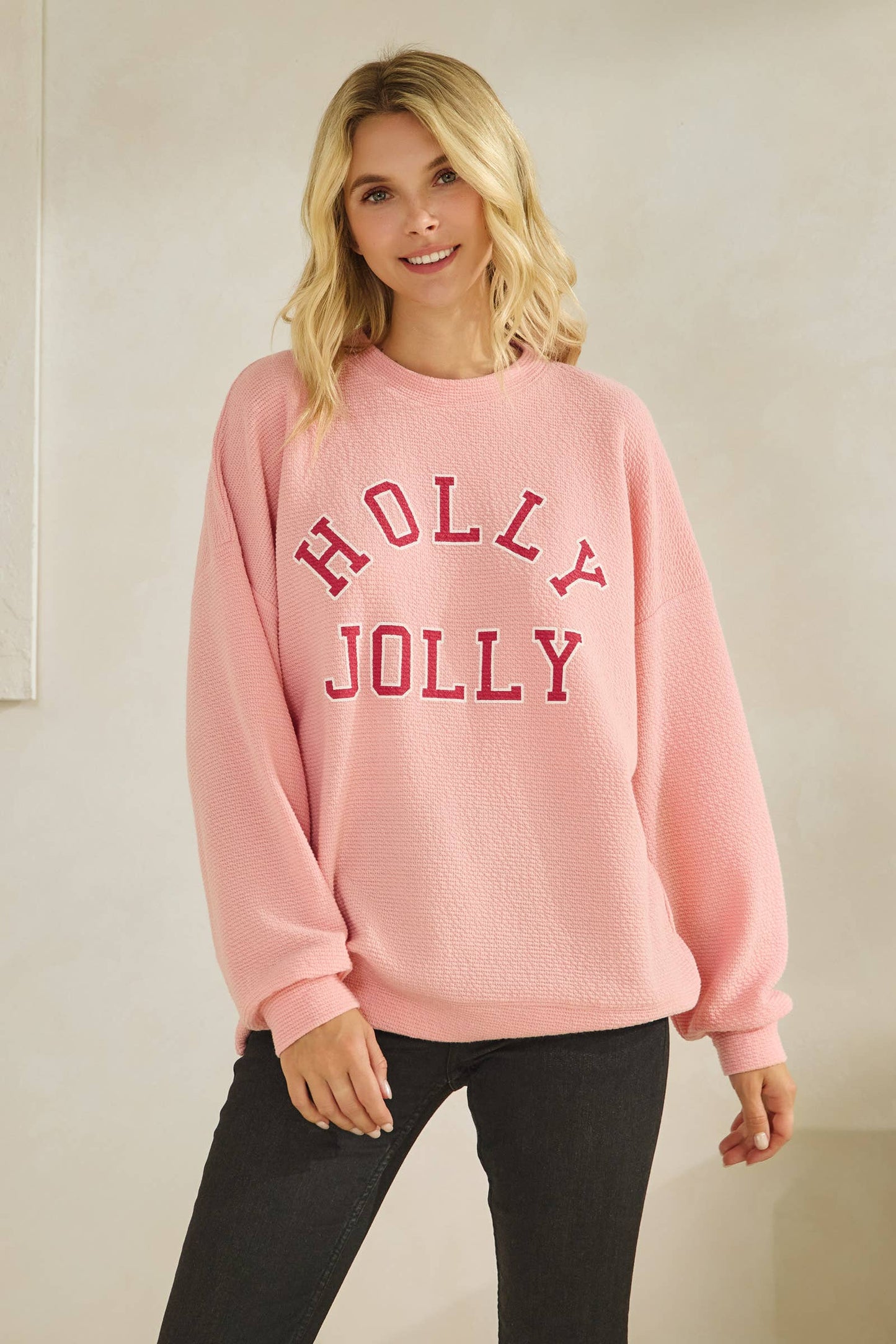 Holly Jolly Sweatshirt in Blossom