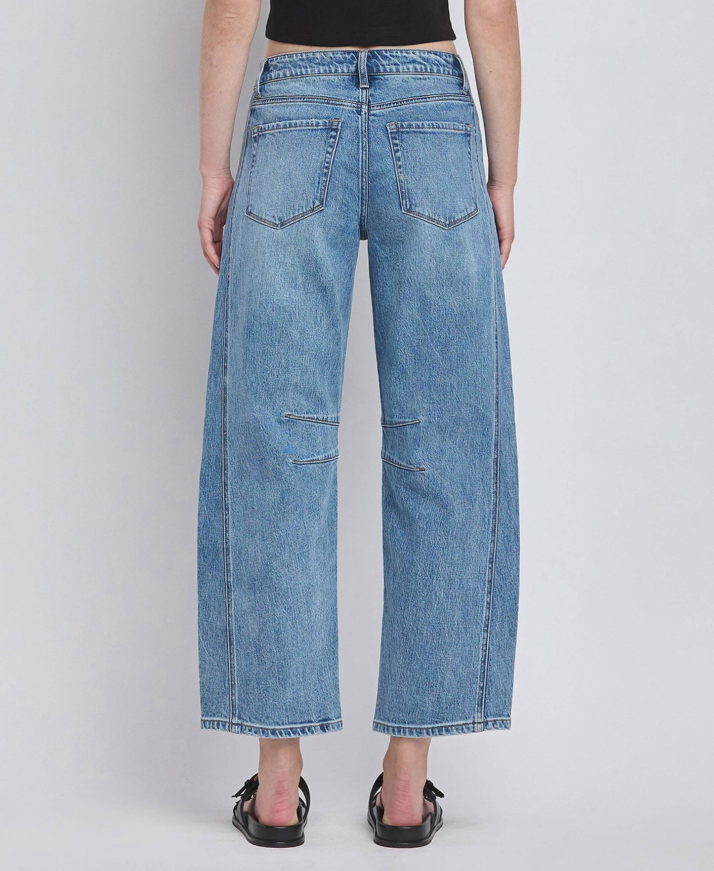 High Rise Dart Fit Barrel Denim