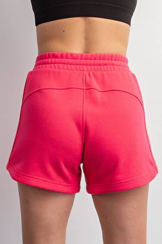 French Terry Basic Shorts in Flamingo Pink