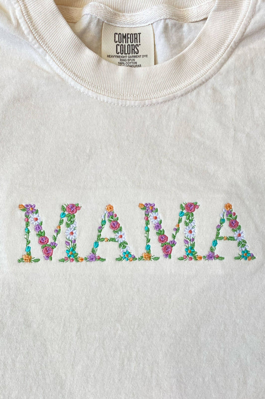 Graphic - Floral Mama in Ivory