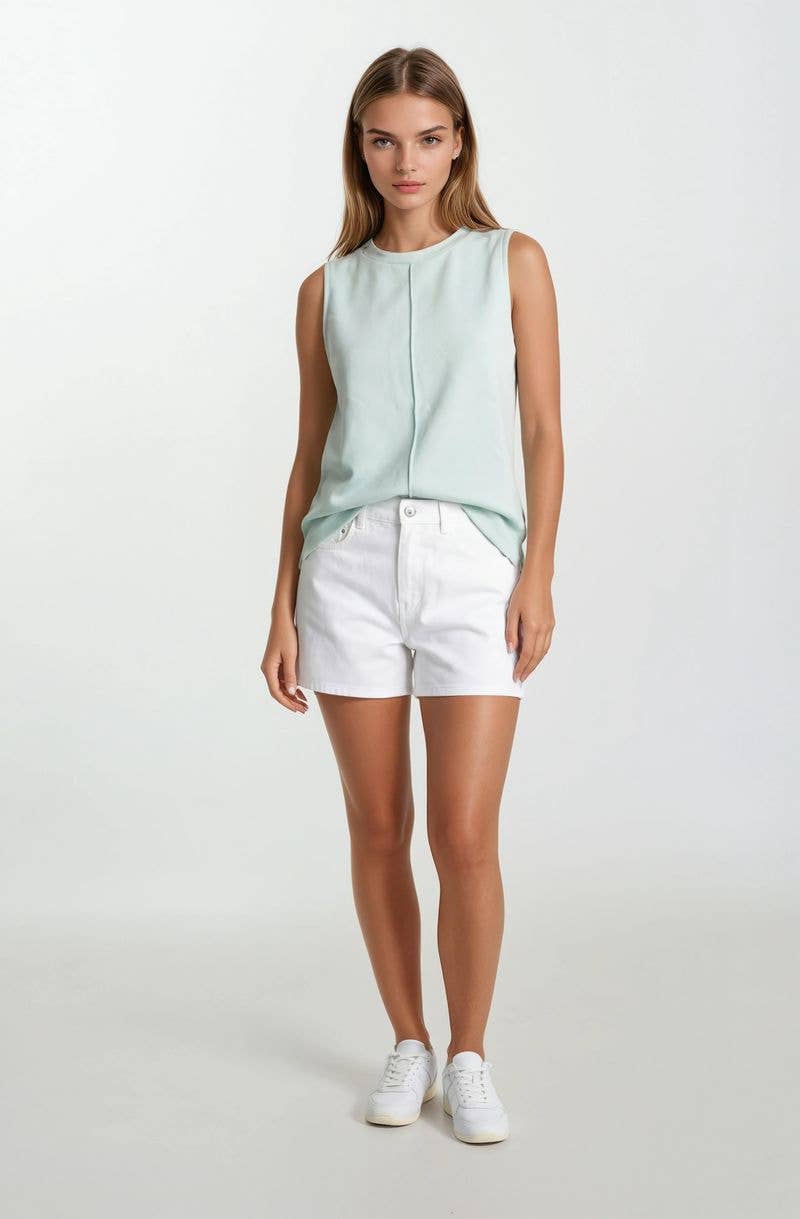 Brushed Modal Tank in Sage
