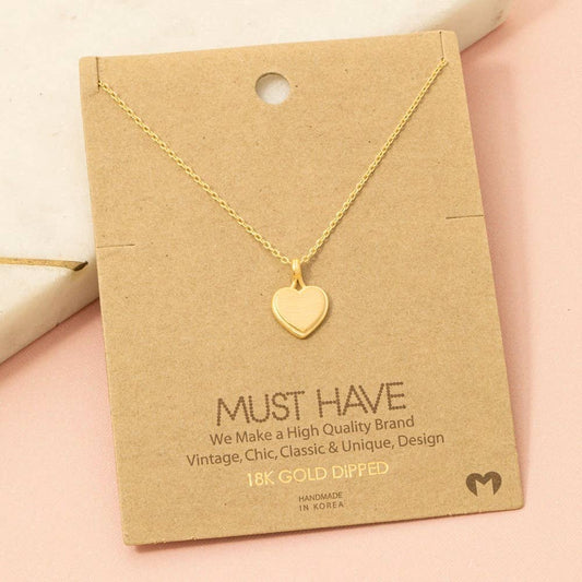 Mini Heart Necklace in Gold