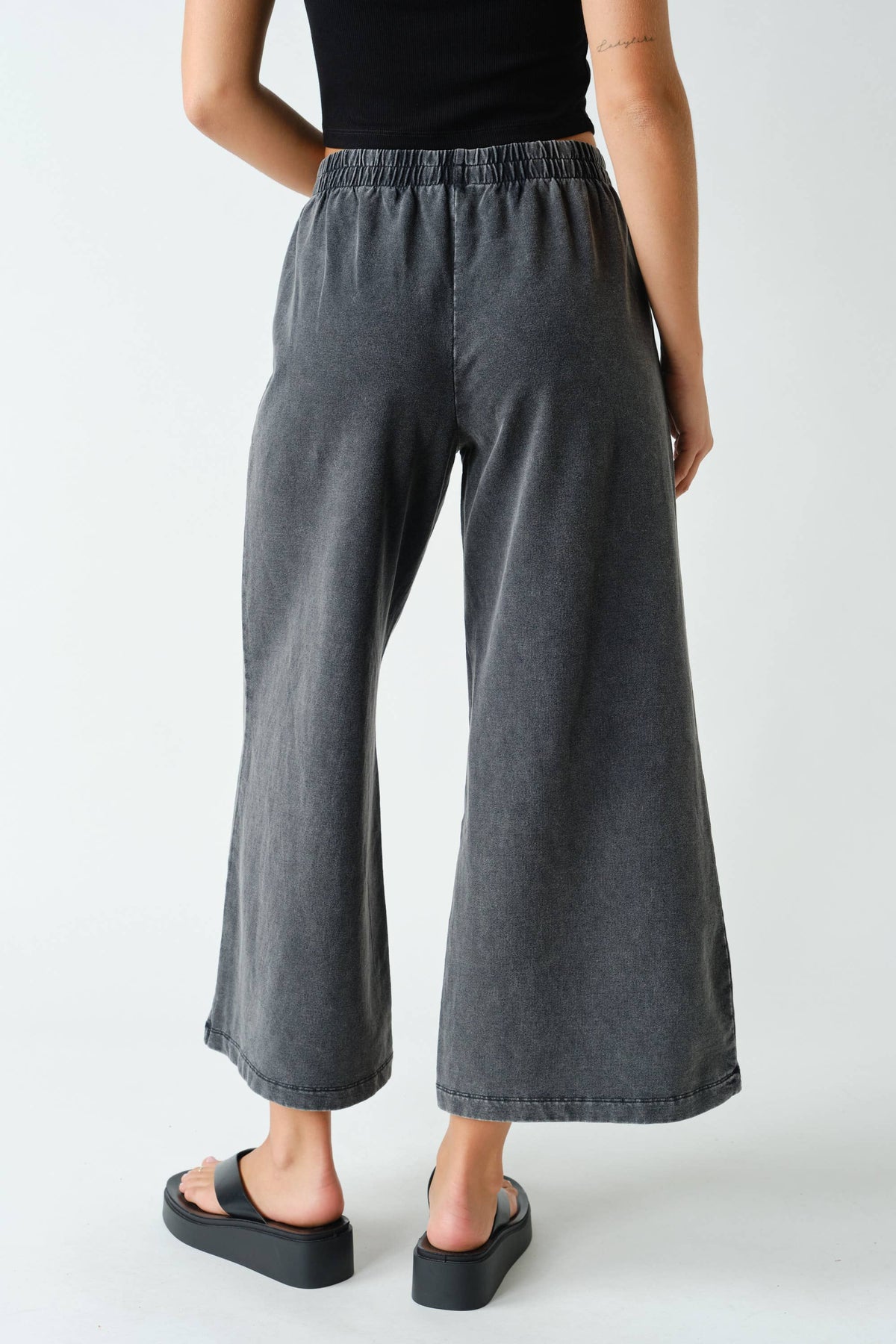 Stretch Denim Pants in Black