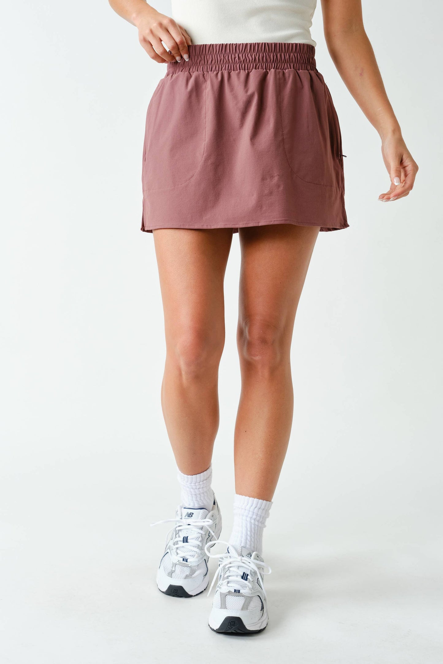 Sculpt A-Line Active Skort in Rosewood