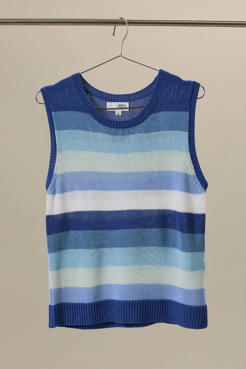 Multi-Stripe Tank in Blue