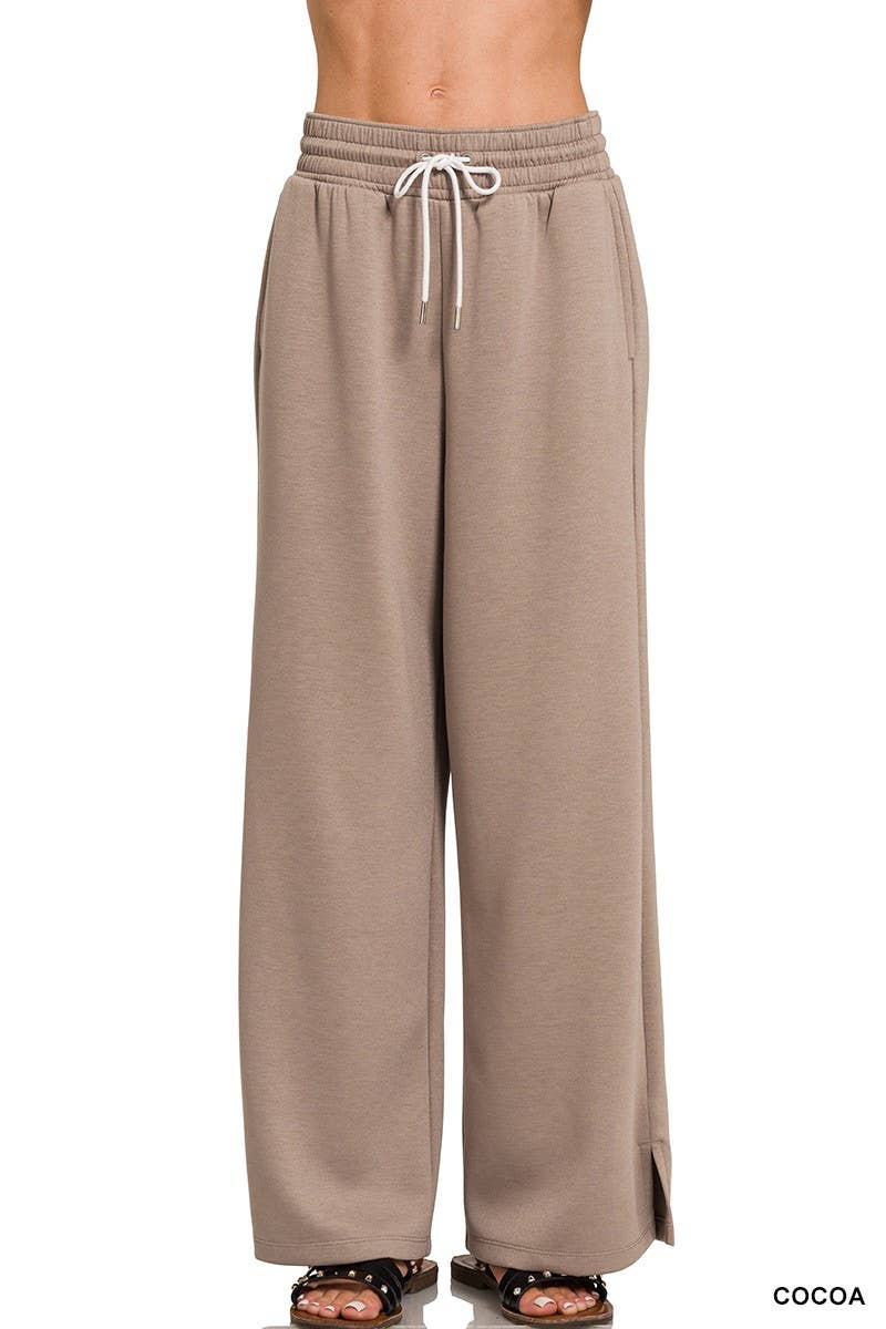 Scuba Drawstring Pants in Cocoa