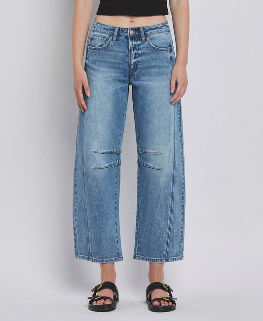 High Rise Dart Fit Barrel Denim
