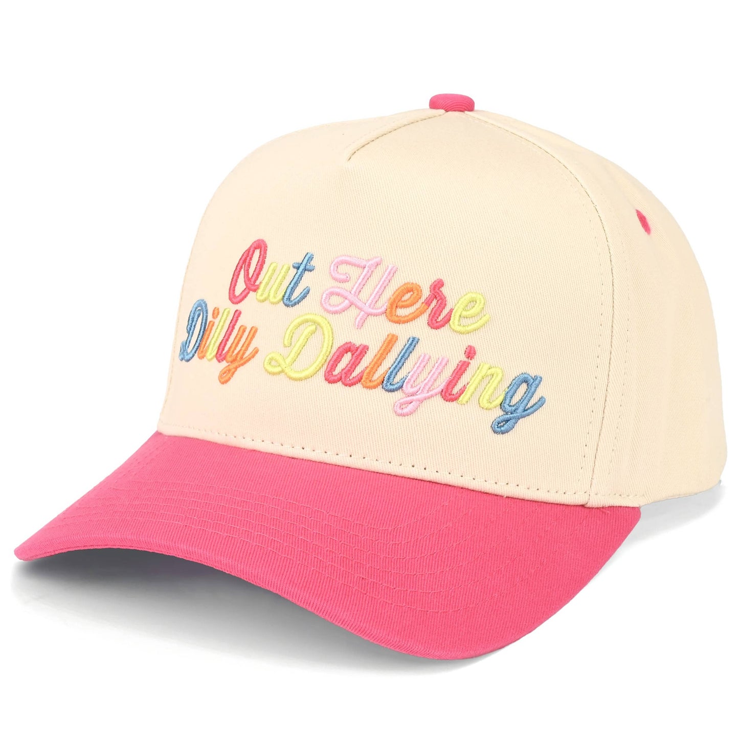 Trucker Hat - Out Here Dilly Dallying in Pink