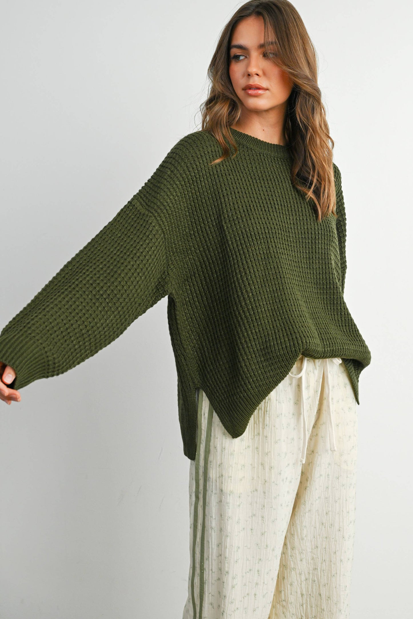 Classic Long Sleeve Top in Olive