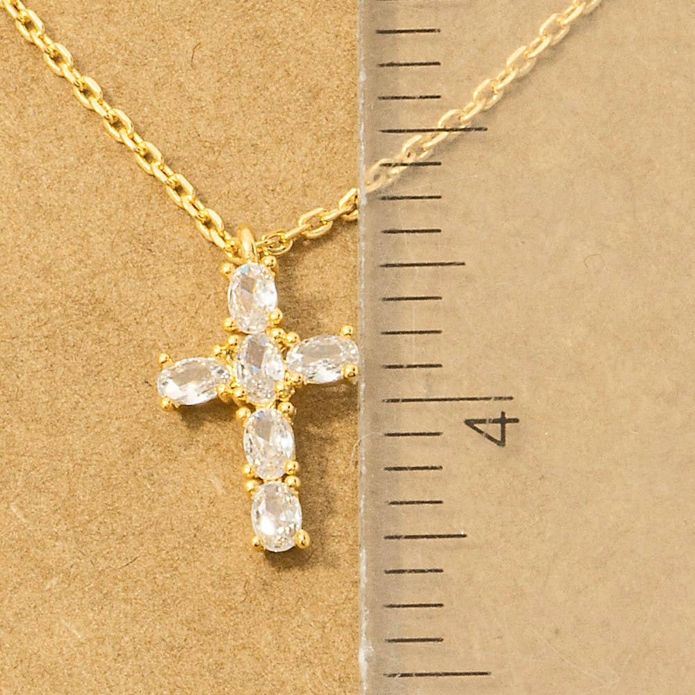 Cross Pendant Necklace in Gold