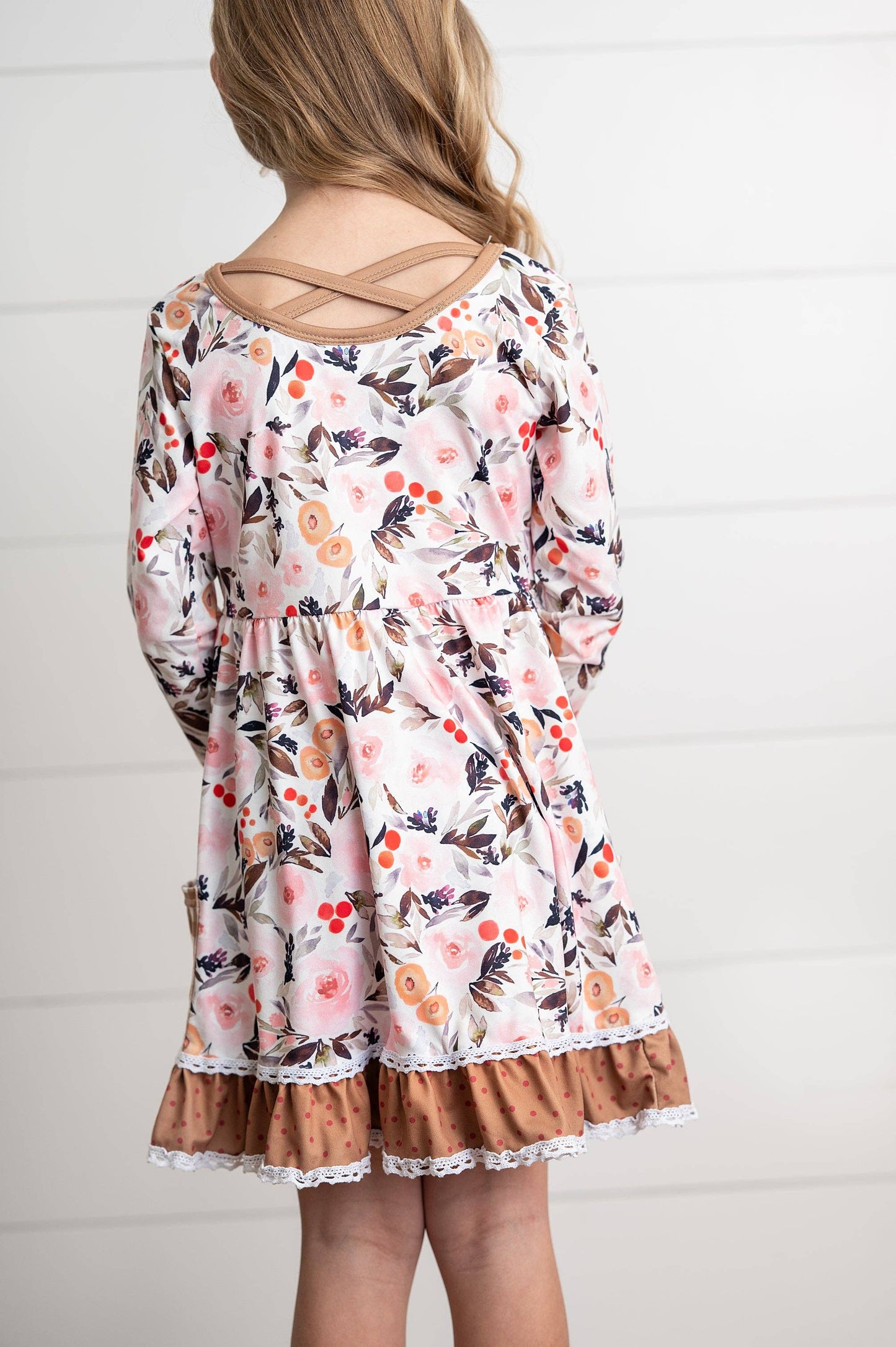 Kids Fall Floral Twirl Dress