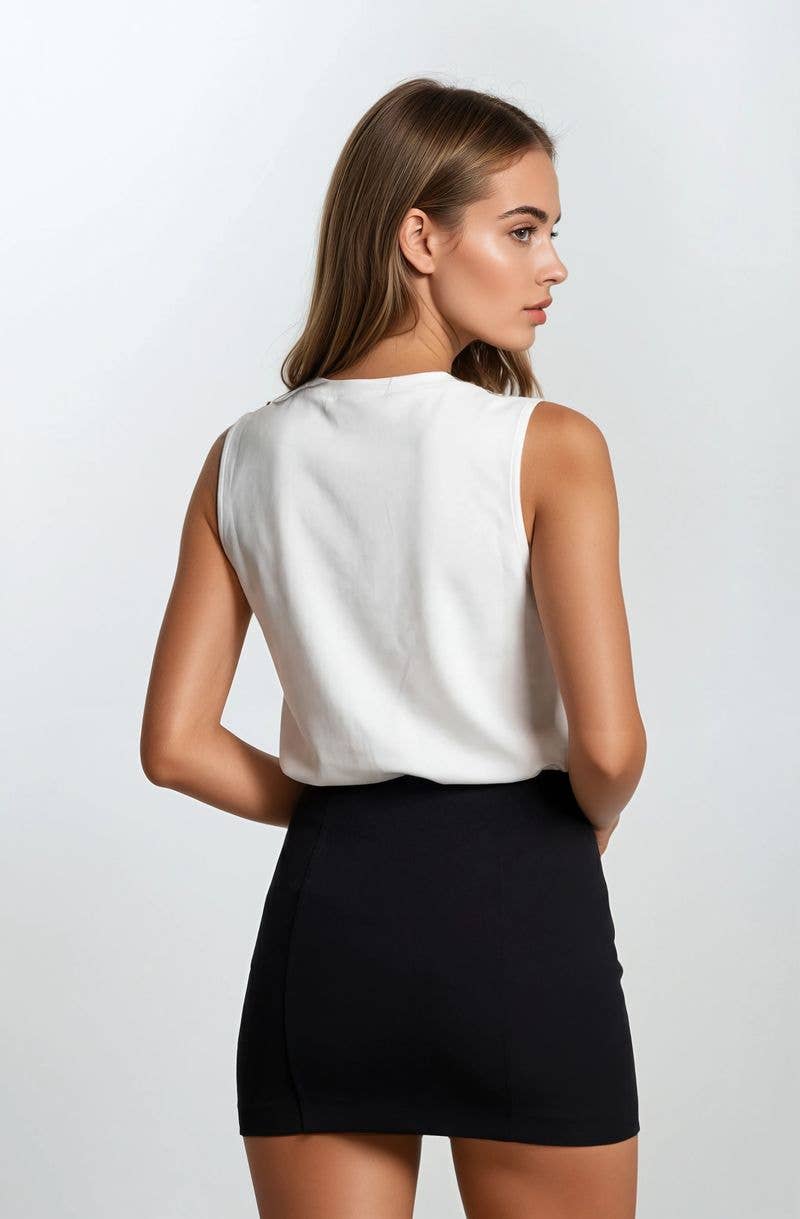 Brushed Modal Tank in Ivory