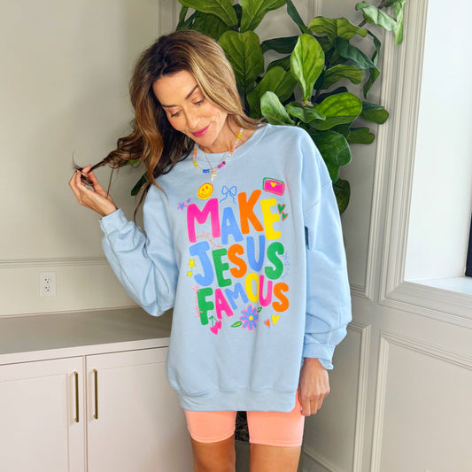 Graphic - Make Jesus Famous in Blue