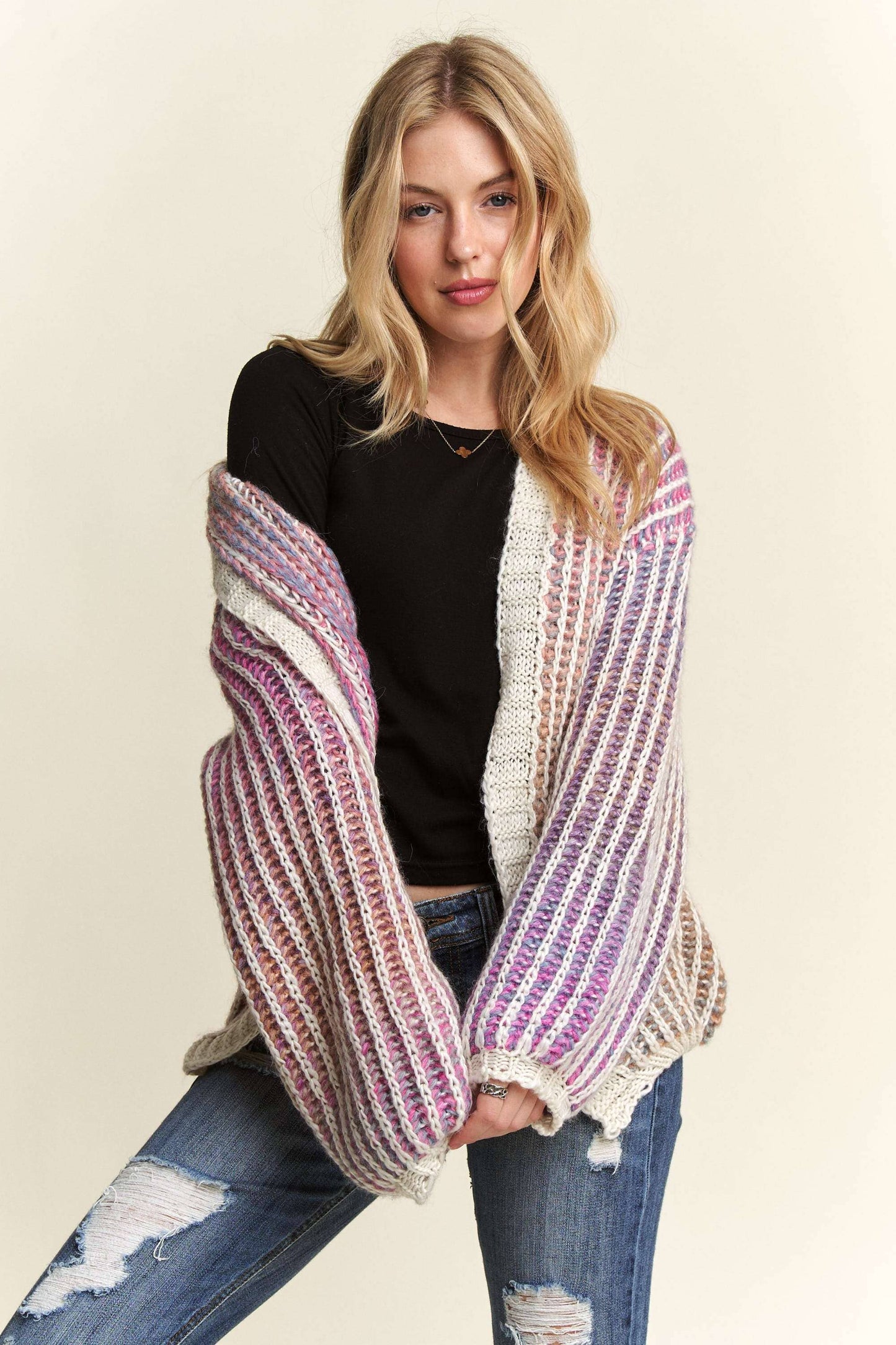 Ombré Sweater Cardigan