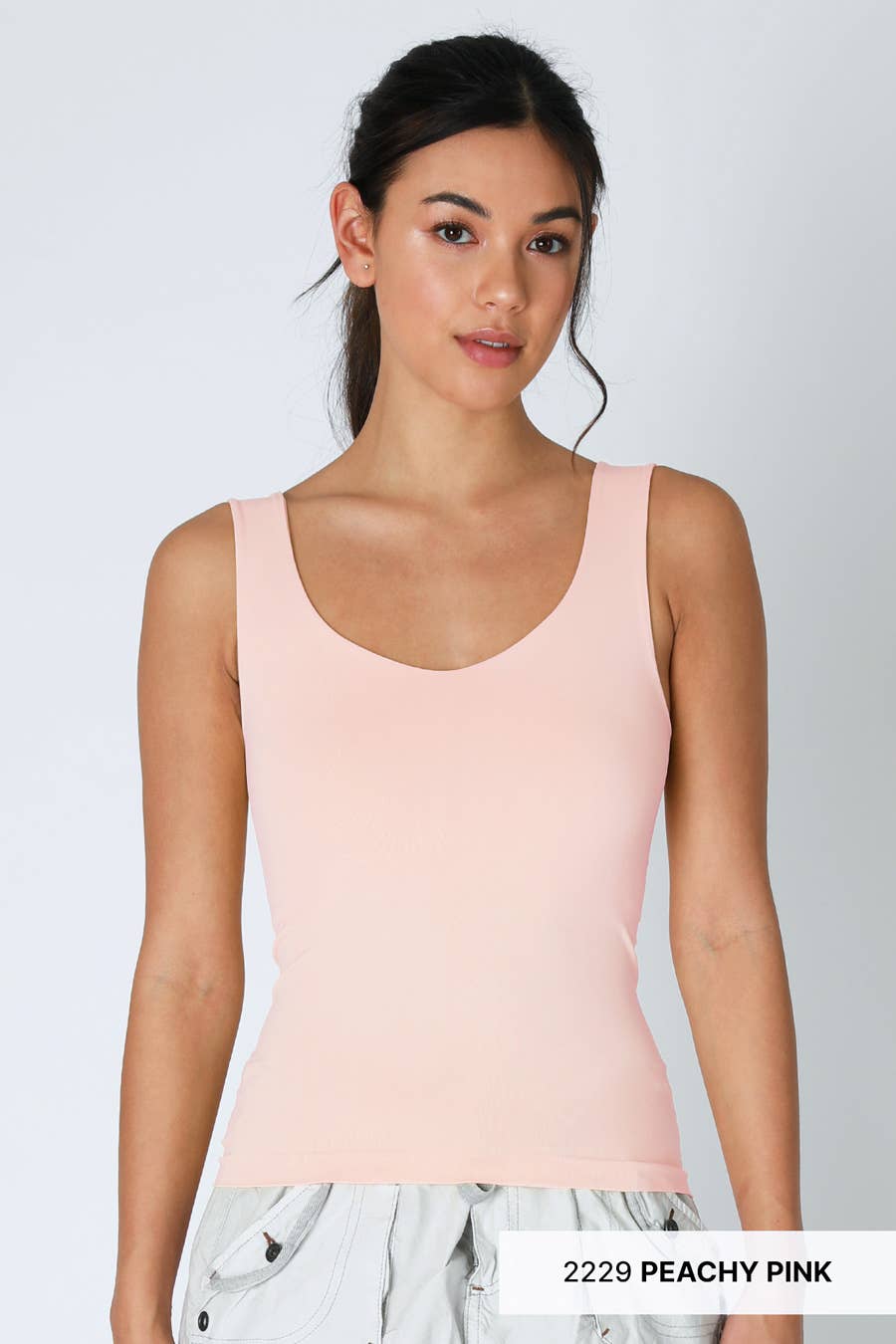Sweet Heart Basic Tank in Peachy Pink