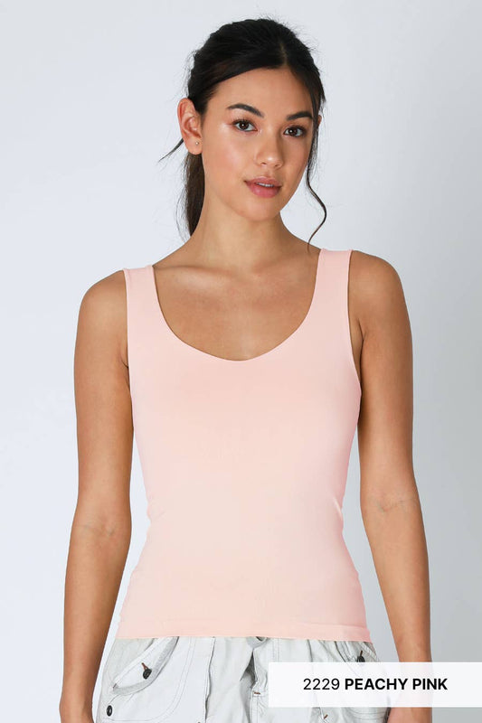 Sweet Heart Basic Tank in Peachy Pink