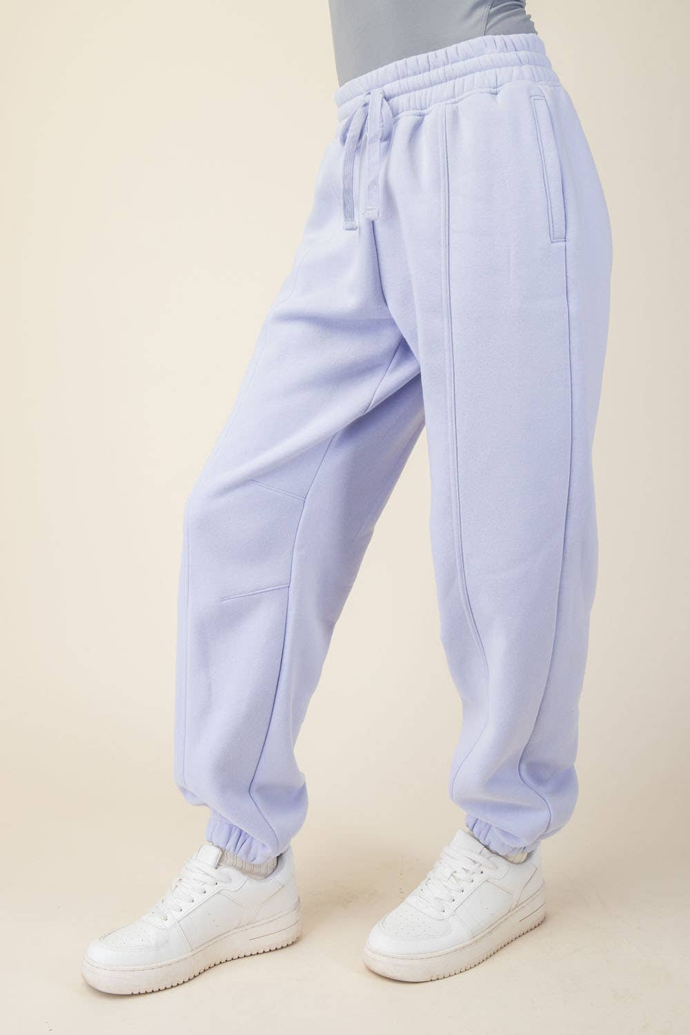 French Terry Fleece Joggers in Iris