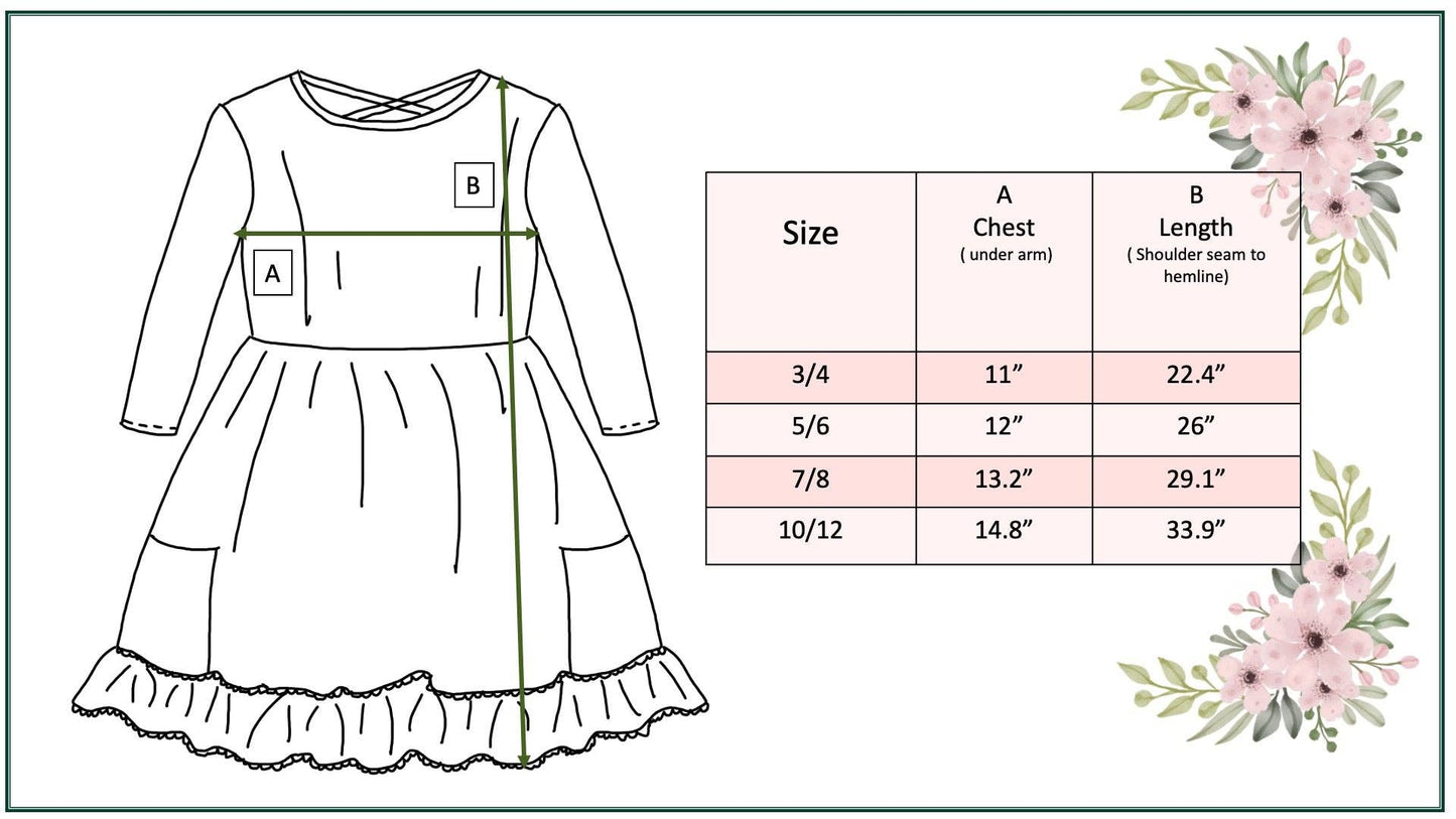 Kids Fall Floral Twirl Dress