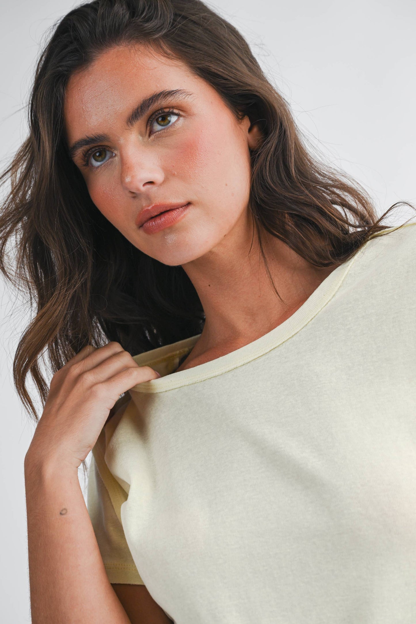 Soft Crewneck Tee in Butter Yellow