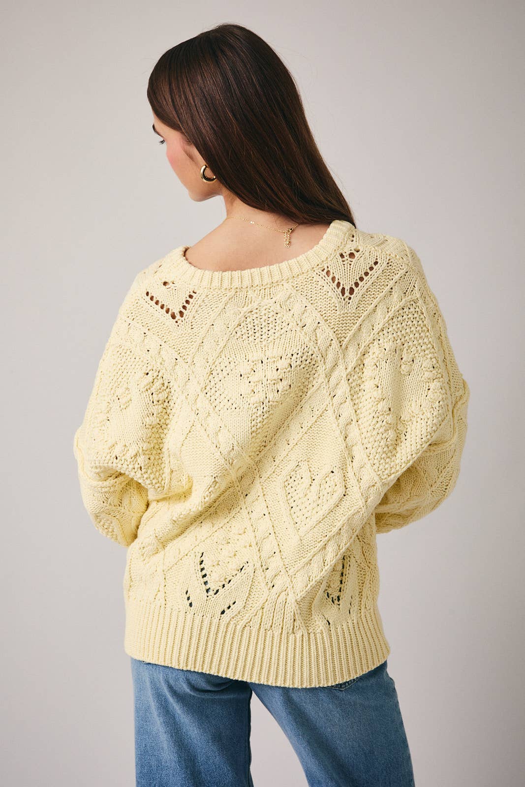Textured Sweater in Butter Yellow