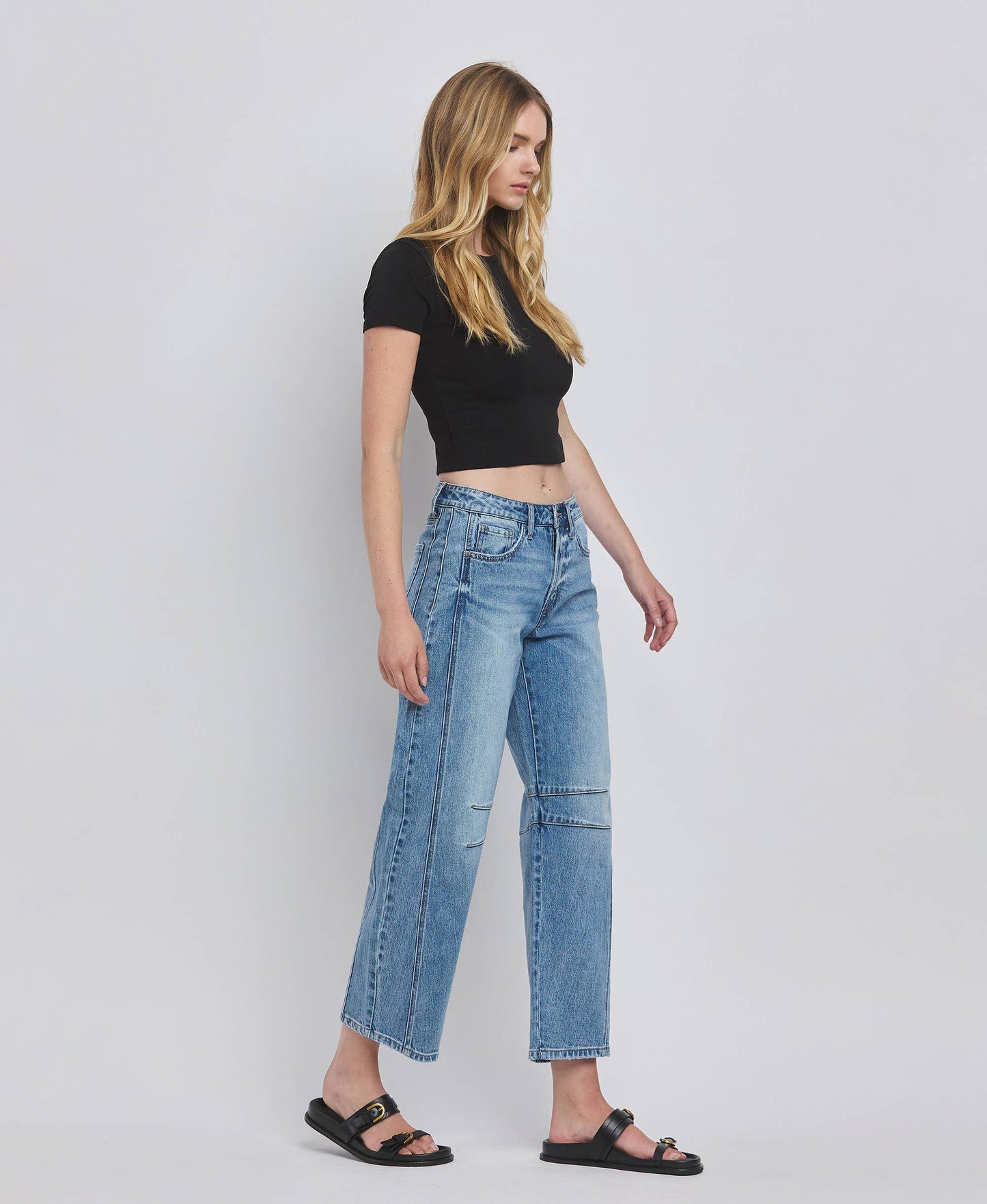 High Rise Dart Fit Barrel Denim