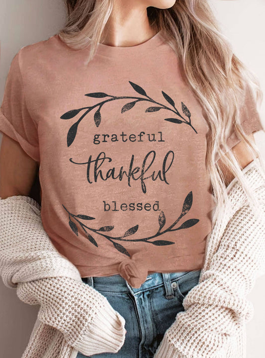 Graphic - Grateful Thankful Blessed in Mauve