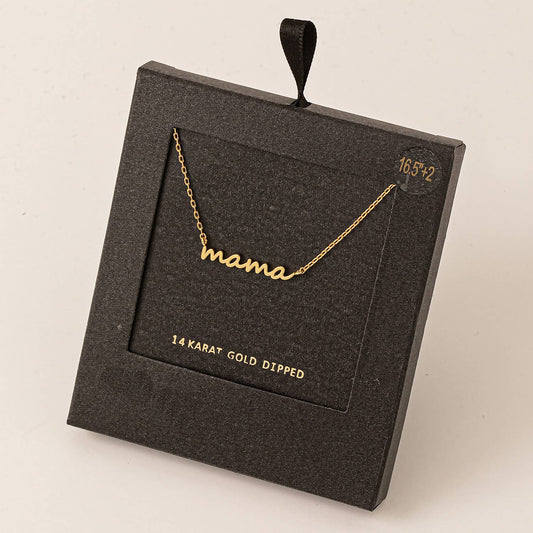 Dainty Mama Necklace in Gold