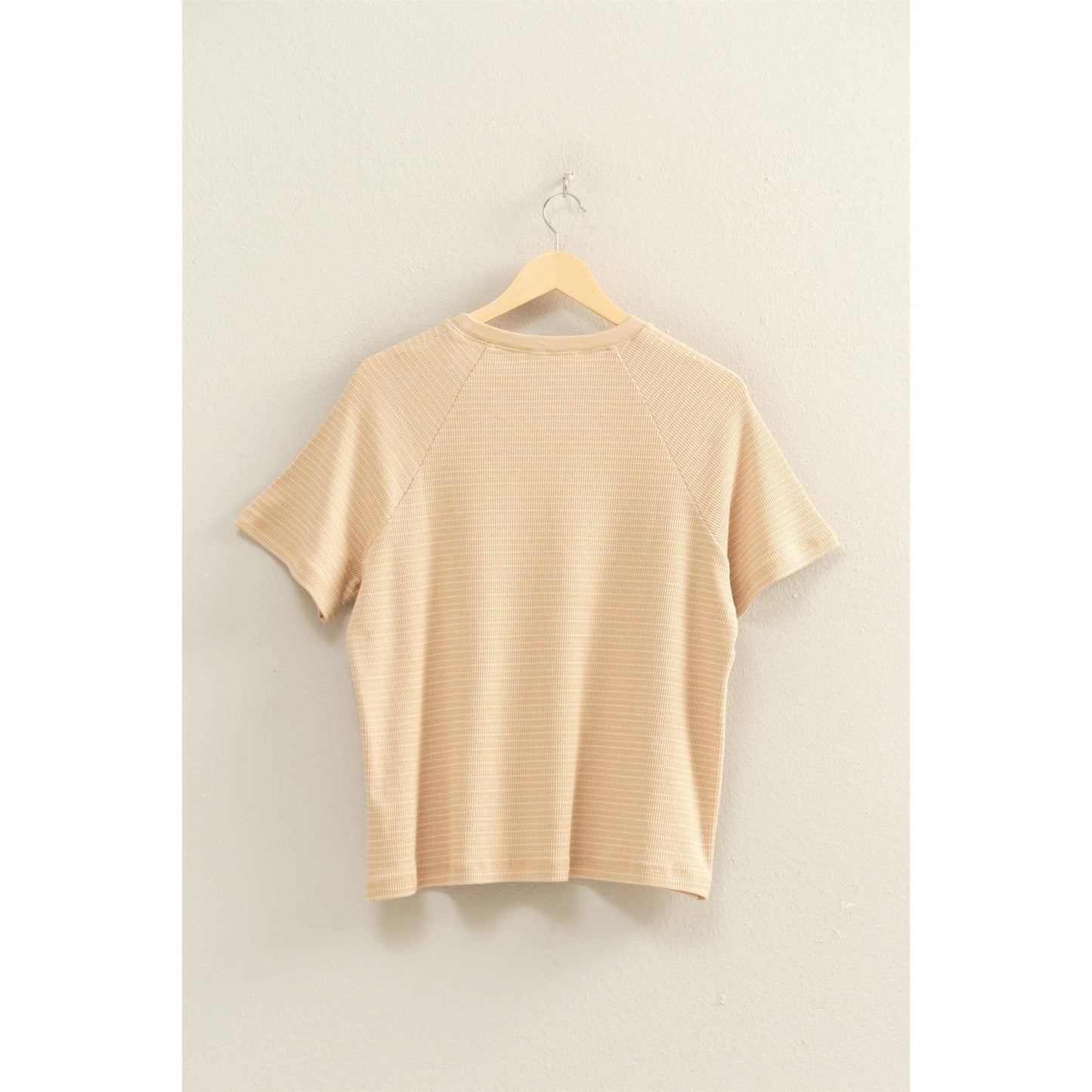 Striped Raglan Top in Cream