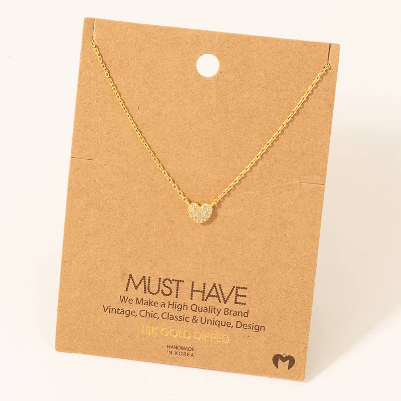 Gold Dipped Mini Heart Necklace