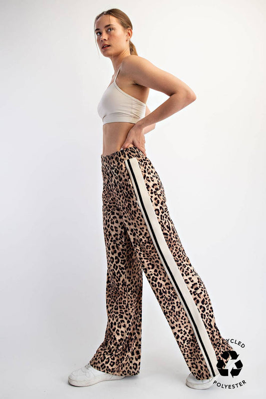 Leopard Print Soft Straight Pants