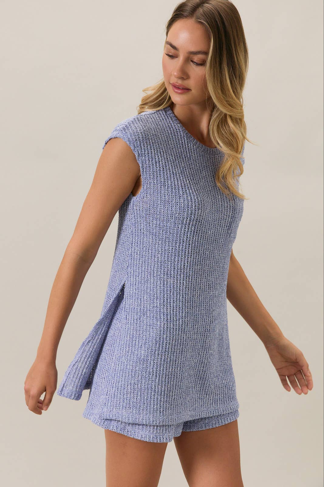 Cap Sleeve Tunic Top in Lavender